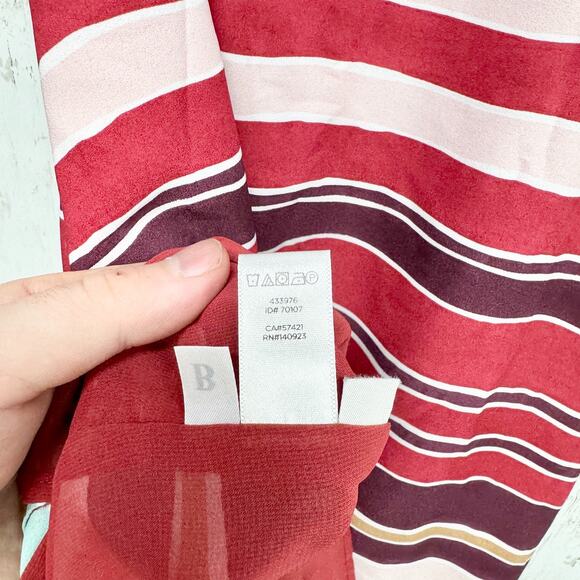 Ann Taylor Loft Blouse Women Sz XS Multicolor Stripe Sleeveless Tank Top Casual - Picture 4 of 6